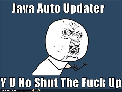 วิธีปิด Java Auto Updater Popup รำคาญโว้ยยยยแม่ม