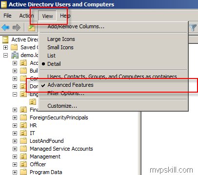 วิธีการสร้าง OU, บน Active Directory, การสร้างและการใช้งาน Organizational Unit