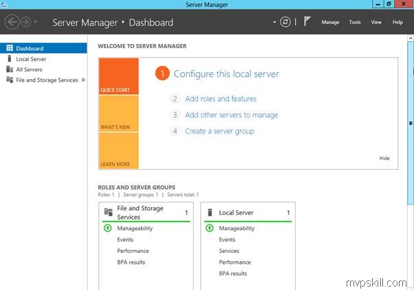 วิธี ติดตั้ง Windows Server 2012 ภาพรวมจุดสังเกต Default Configurations ของ Windows Server 2012