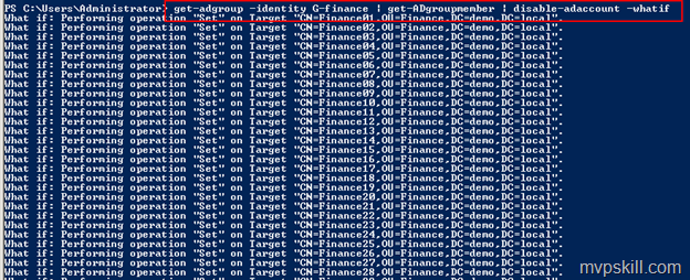 ตัวอย่างการใช้งาน PowerShell กับ user, OU, Groups, Computer Account