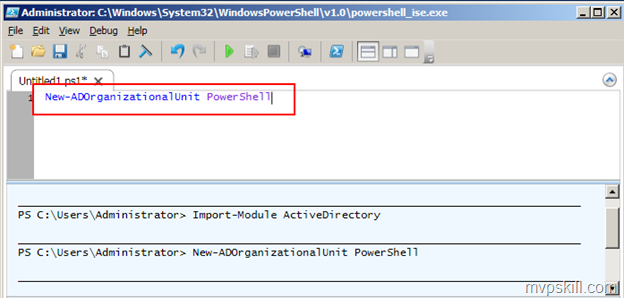 ตัวอย่างการใช้งาน PowerShell กับ user, OU, Groups, Computer Account