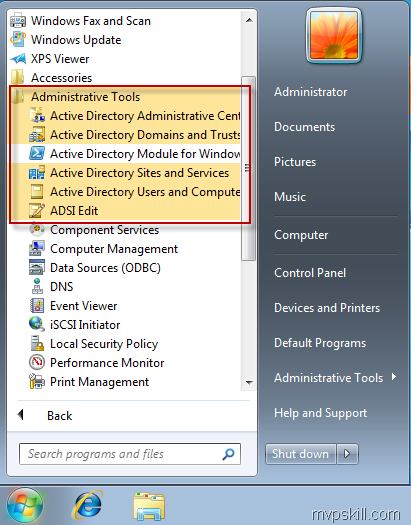 ติดตั้ง และใช้งาน Remote Server Administration Tools for Windows 7