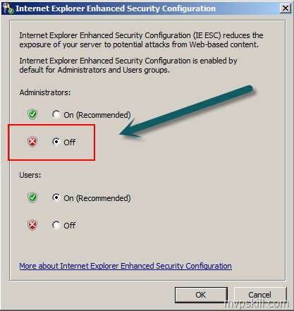 วิธีปิดการแจ้งเตือนน่ารำคาญ Internet Explorer Enhanced Security Configuration