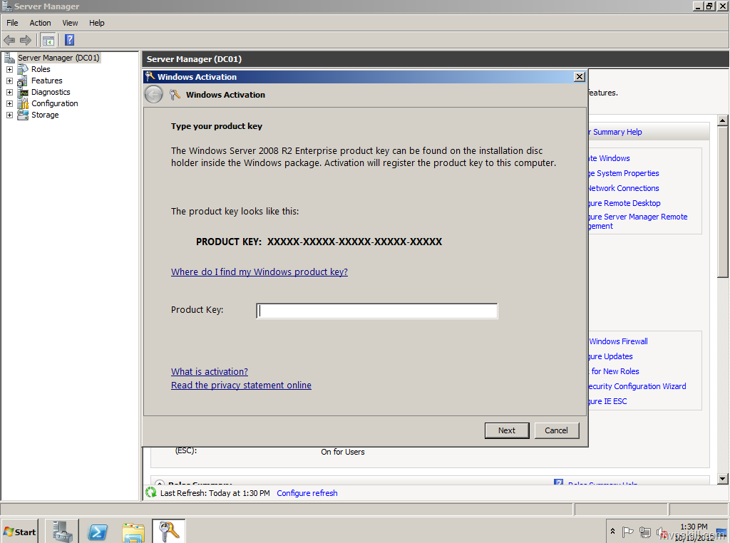 วิธี Activate แผ่น Windows 2008R2 SP1 แบบ Evaluation