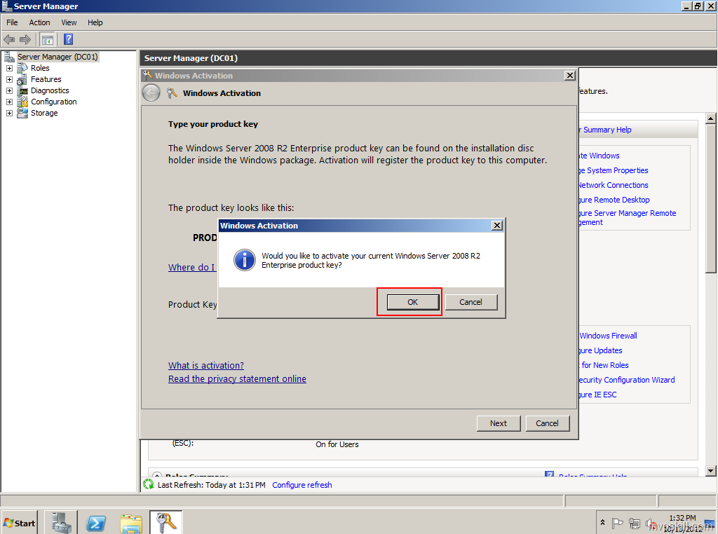 วิธี Activate แผ่น Windows 2008R2 SP1 แบบ Evaluation