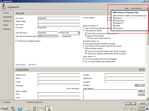 รู้จักเครื่องมือของ Active Directory Administrative Center บน Windows Server 2008R2