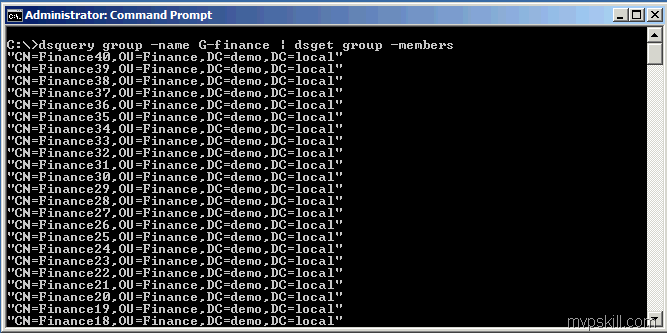 การค้นหาสมาชิก member ของ Group ใน Active Directory 