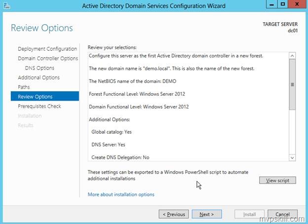วิธีติดตั้ง Domain Controller สำหรับ Windows Server 2012