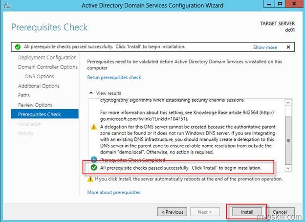 วิธีติดตั้ง Domain Controller สำหรับ Windows Server 2012