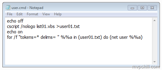 วิธีการ List Local User ด้วย Net User และ Vbs Script 