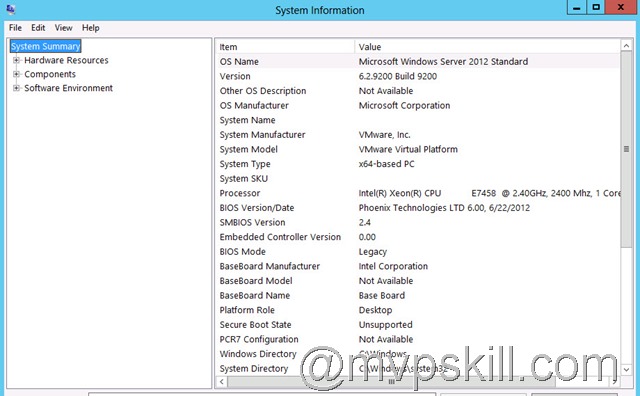 การใช้งาน systeminfo.exe, การใช้งาน msinfo32.exe, การเก็บข้อมูล System Infomation ของ Windows,