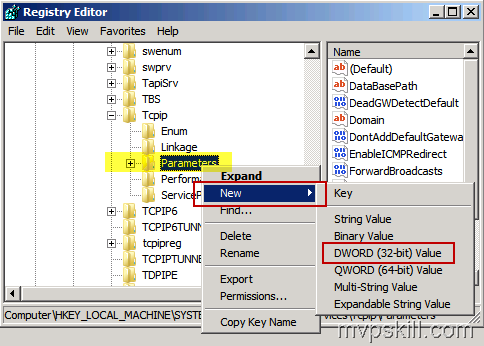 Hardening TCP/IP Stack, การตั้งค่า Registry เพิ่มความปลอดภัย