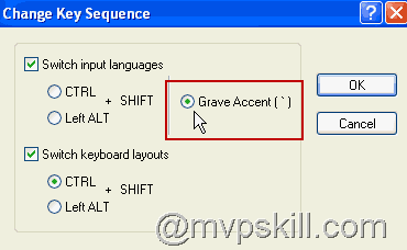 Tip บน Windows XP สำหรับการตั้งค่าปุ่ม Grave Accent ( ~ )