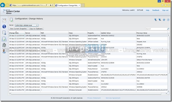 Change History - SQL1