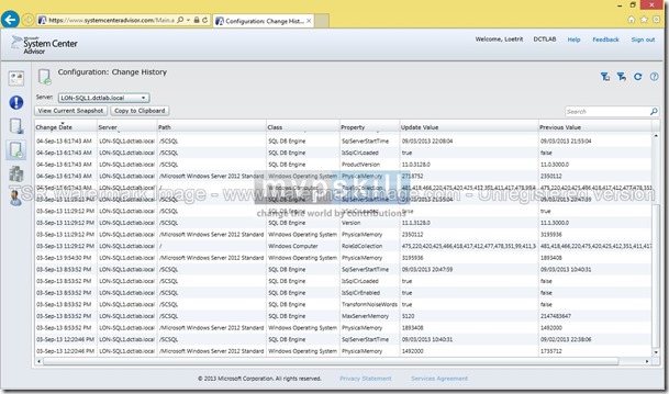 Change History - SQL2