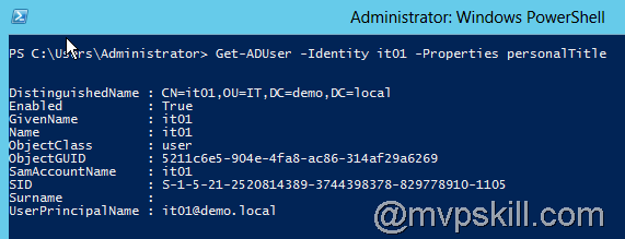 PowerShell ค้นหา Job Title จาก User บน Active Directory