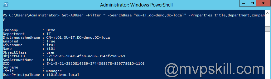 PowerShell ค้นหา Job Title จาก User บน Active Directory