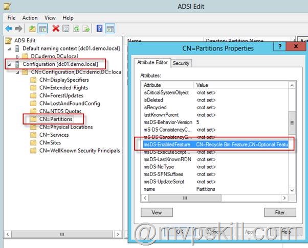 การกู้คืน Object ที่ถูกลบไปแล้วด้วย Active Directory Recycle Bin บน Windows Server 2012