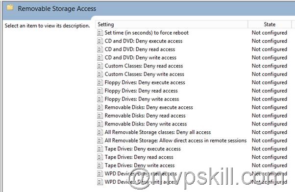 Windows Group Policy Block Removable Media