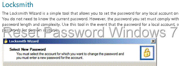 วิธี Reset Password Windows 7 ด้วย Tools จาก Microsoft
