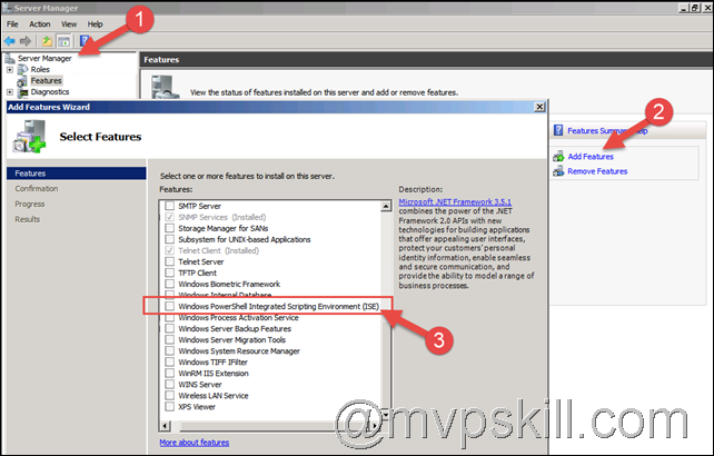 Install the Windows PowerShell Graphical Environment on Windows Server 2008 R2