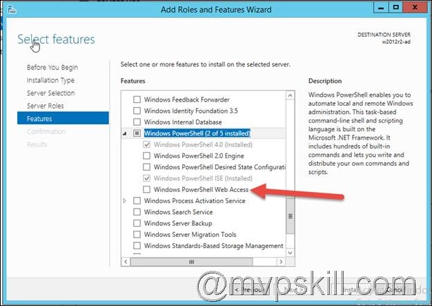 ติดตั้ง Windows PowerShell Web Access Windows 2012