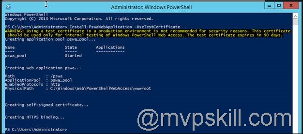 ติดตั้ง Windows PowerShell Web Access Windows 2012