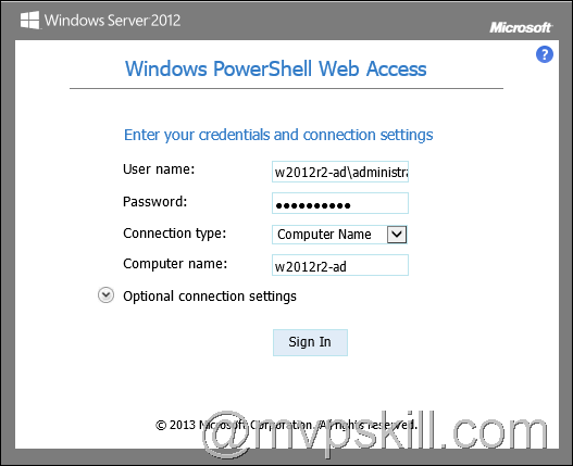 ติดตั้ง Windows PowerShell Web Access Windows 2012