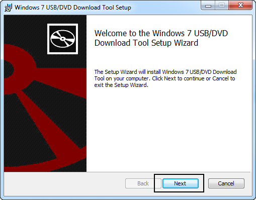 สร้าง Bootable ด้วย เครื่องมือ Windows7-USB-DVD-tool.exe