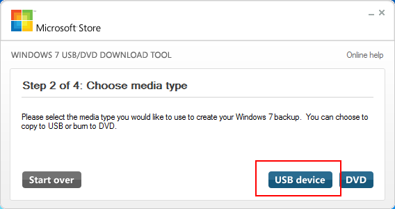 สร้าง Bootable ด้วย เครื่องมือ Windows7-USB-DVD-tool.exe