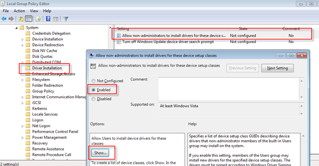 Group Policy ป้องกันไม่ให้ติดตั้ง Driver ด้วยการ Block Device Class GUID