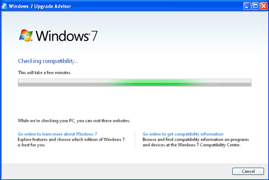 Windows 7 Upgrade Advisor เป็นเครื่องมือ