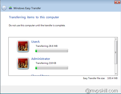 Migrating Settings by Using Windows Easy Transfer