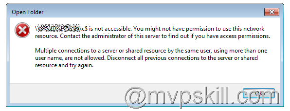 วิธีตั้งค่า Remote restrictions Access Denied Trying to Connect to Administrative Shares C$, D$