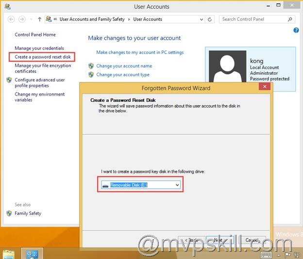 How to Create a Password Reset Disk on a USB Flash Drive in Windows 8 and 8.1, password reset disk usb,