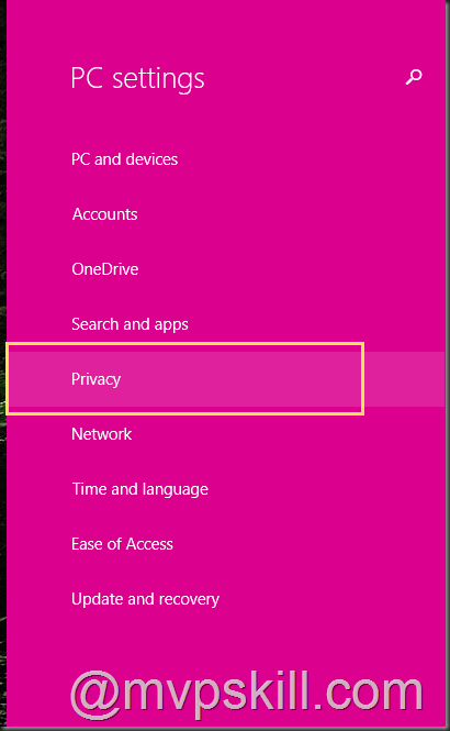 how to turn off location-based information; Windows 8 ไม่เปิดเผยที่อยู่ของเรา