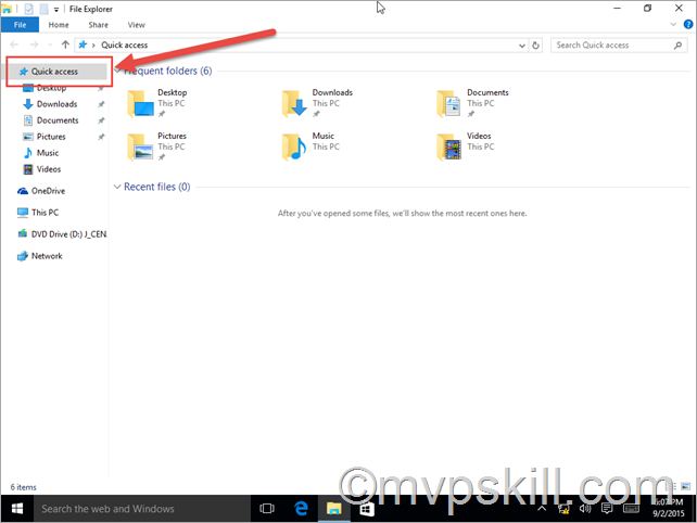 windows 10 เปลี่ยน Default My computer, ตั้งค่า Windows 10 ให้เปิด File Explorer เป็น This PC