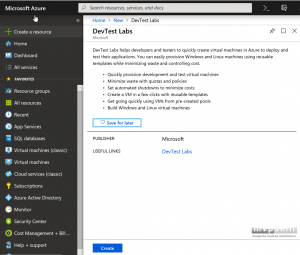 การสร้าง DevTest Lab#1