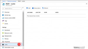 #1 Blade "Locks" ของ Resource Groups