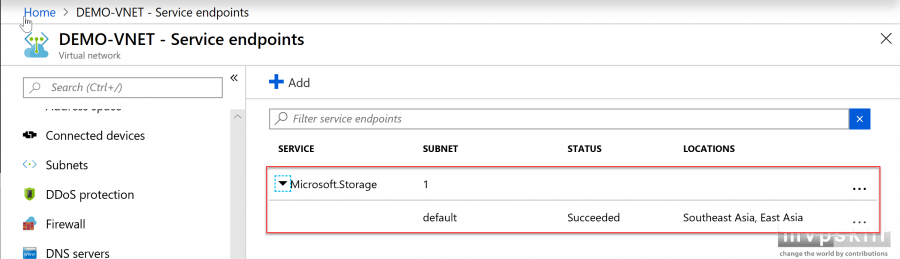 การเปิดการใช้งาน Service EndPoint #3