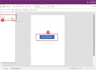 New Power Apps Barcode Reader Control